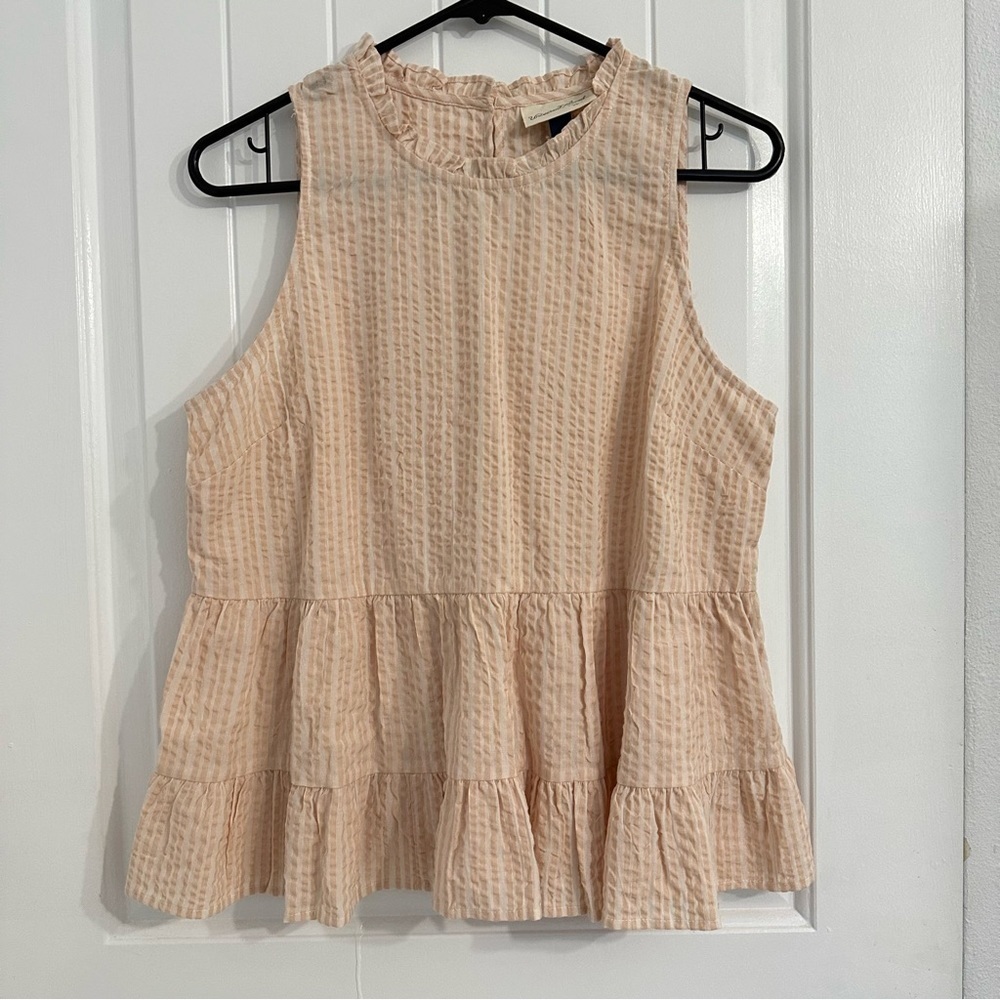 Universal Thread Striped Peach Sleeveless Blouse